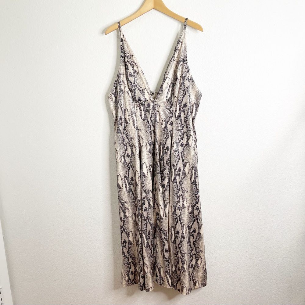 Jennifer Lopez Midi Dress Faux Snakeskin Size‎ XXL
